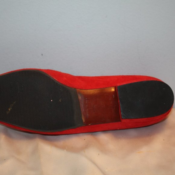 BRUNO MAGLI Ladies' Red Suede Flats Sz 6.5  AA - Picture 3 of 5